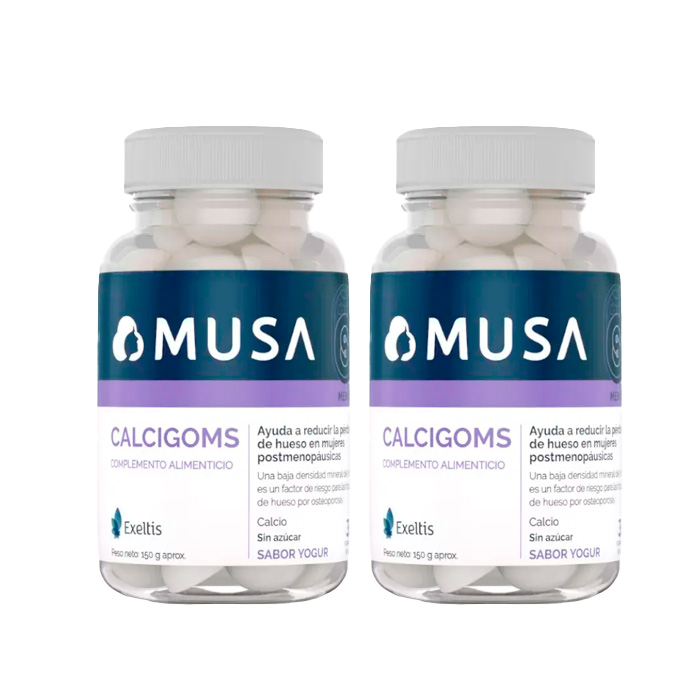 Musa Calcigoms Duplo Sabor Yogur 30 + 30 Caramelos de Goma