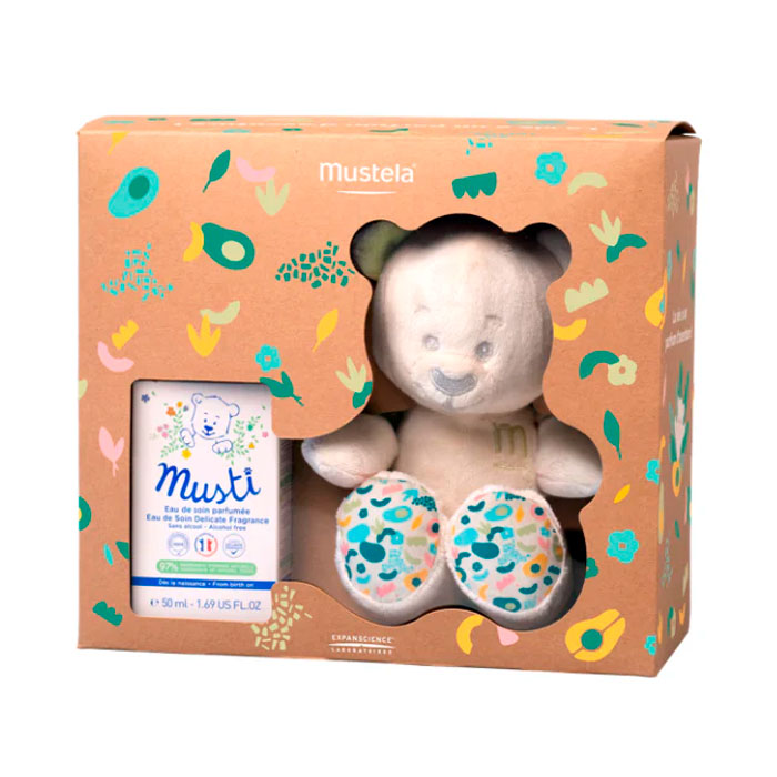 Mustela Pack Musti Agua de Colonia 50ml + Osito Peluche Pastel