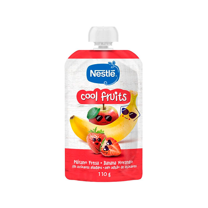 Nestlé Cool Fruits Bolsita Puré Plátano Fresa 110g
