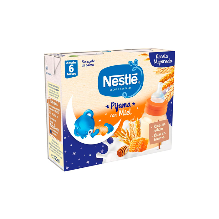 Nestlé Leche y Cereales Pijama con Miel 2 X 250ml