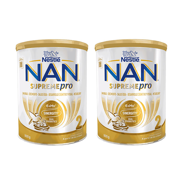 Nestlé Nan Supreme Pro 2 Leche de Continuación Duplo 800g + 800g