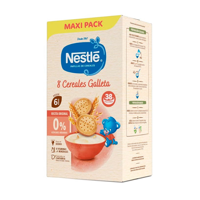 Nestlé Papilla 8 Cereales con Galleta 950g