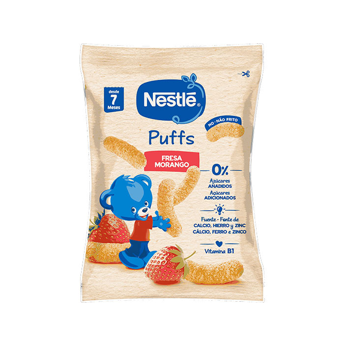 Nestlé Puffs Snack Maíz Sabor Fresa 28g