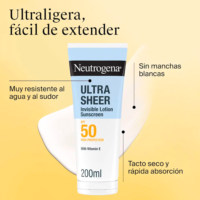 Neutrogena Ultra Sheer Loción Corporal Invisible Spf50 200ml