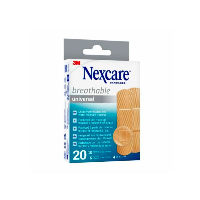 Nexcare Universal Breathable Tiras Surtidas 20 Unidades