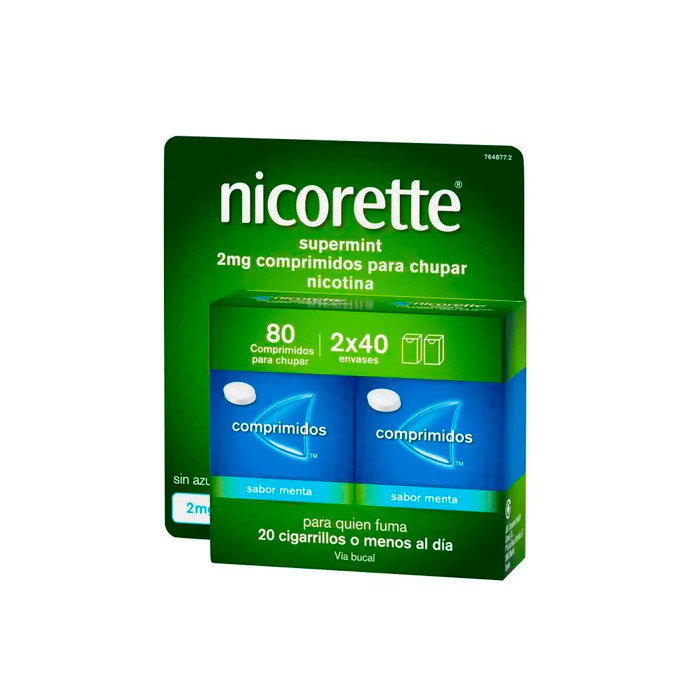 Nicorette Supermint 2 mg 2x40 Comprimidos Para Chupar
