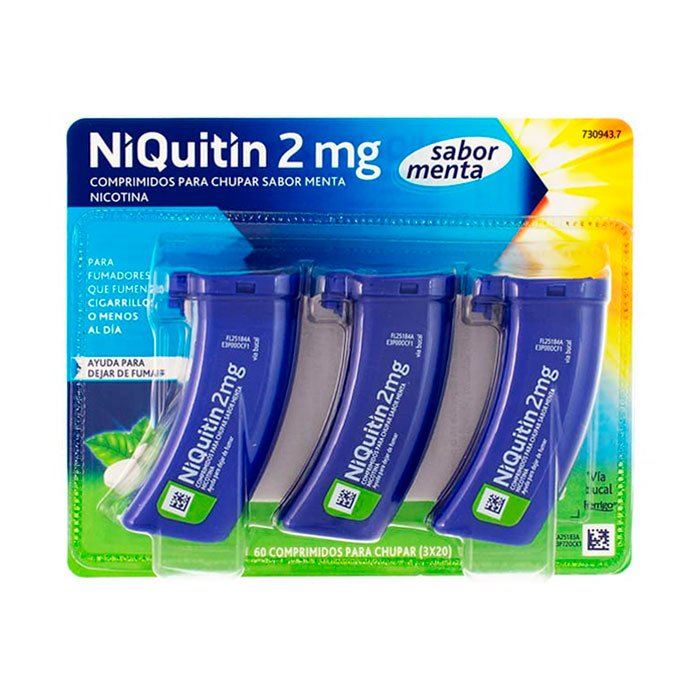 Niquitin 2mg 60 Comprimidos Para Chupar Sabor Menta