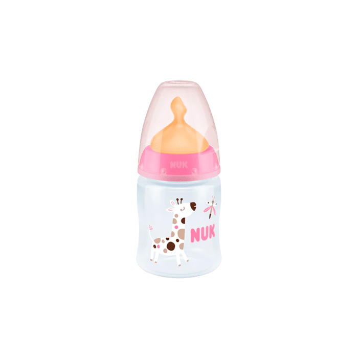 Nuk Biberón Fc+ Pp Látex con Control de Temperatura 0-6m Jirafa Rosa 150ml