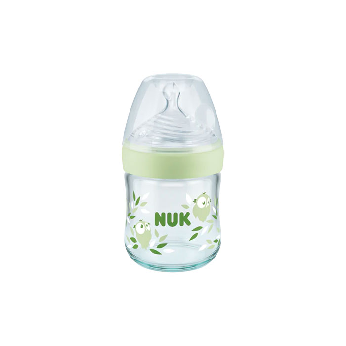 Nuk Biberón Nature Sense Cristal Silicona 06m Verde 120ml Nuk Biberón Nature Sense Cristal Silicona 06m Verde 120ml