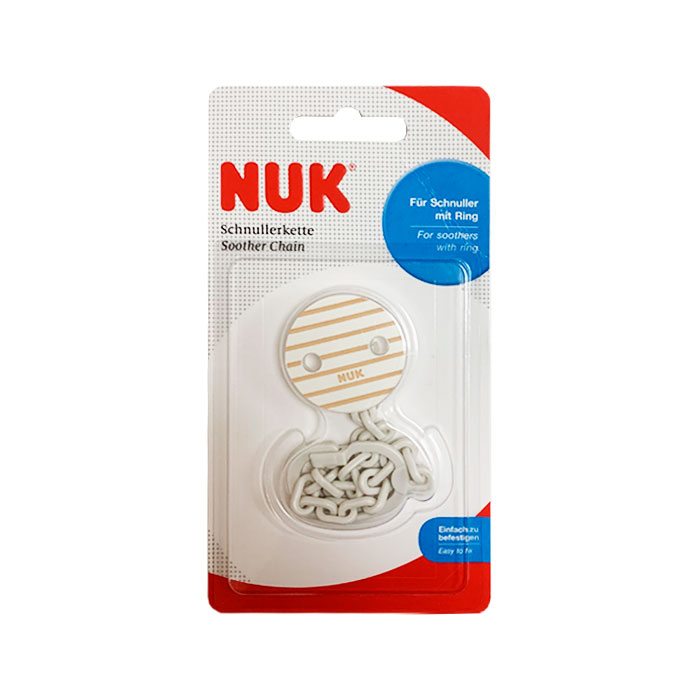 Nuk Cadenita Sujeta Chupetes Tritan Redonda