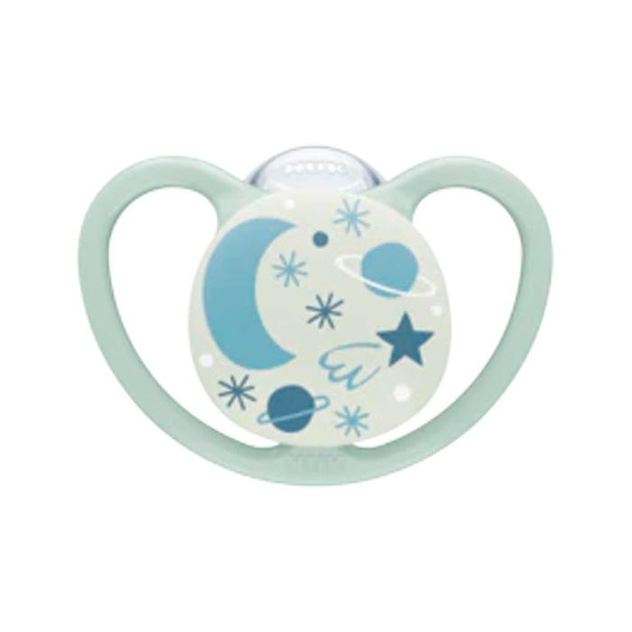 Nuk Chupete Space Night Silicona Verde 0-6m