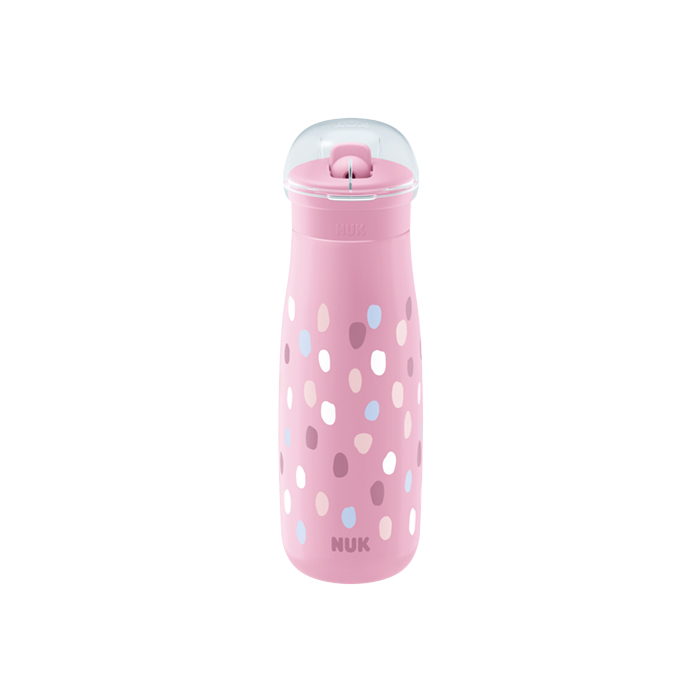 Nuk Mini-me Flip con Tapa 2 en 1 Rosa 450ml
