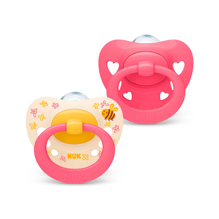 Nuk Pack Chupetes Classic Signature Silicona Rosa 18-36m