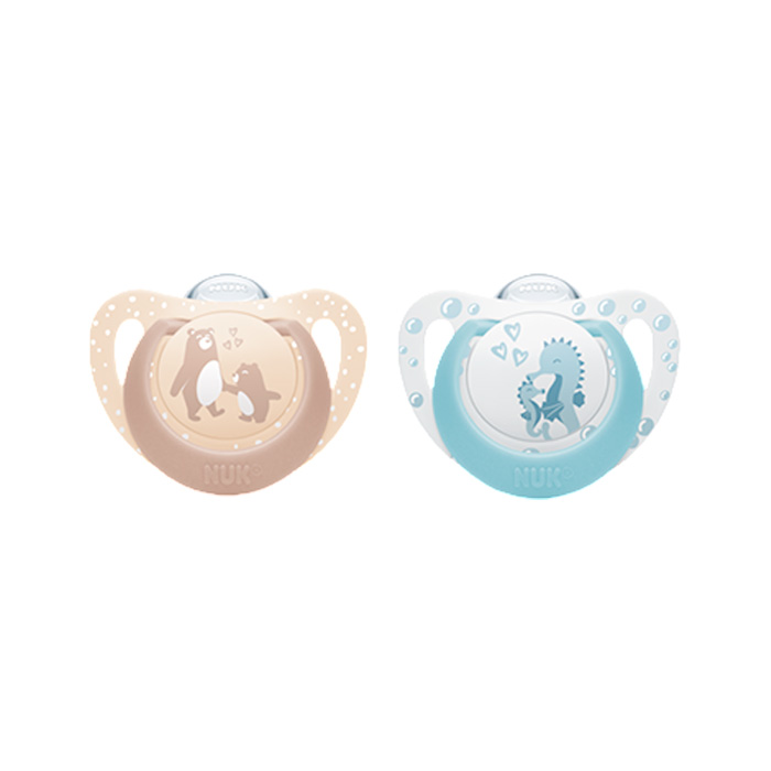 Nuk Pack Chupetes First Choice Beige y Blanco 0-6m