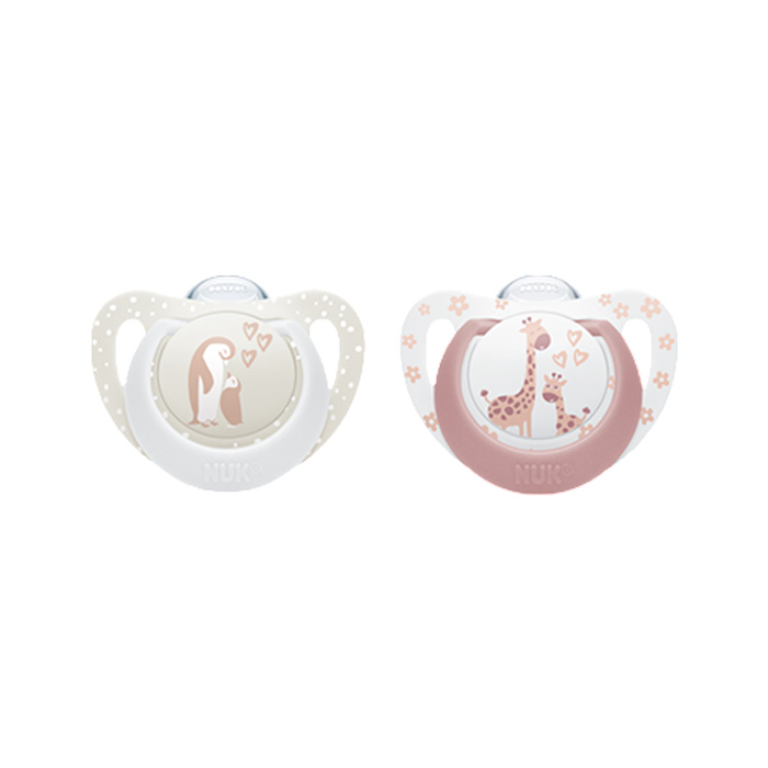 Nuk Pack Chupetes First Choice Blanco y Rosa 0-6m