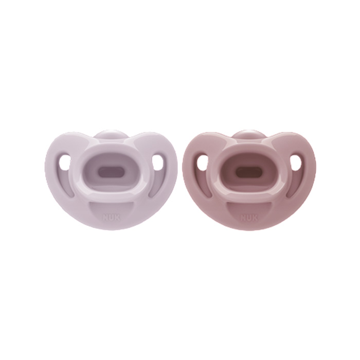 Nuk Pack Chupetes First Choice Soft Lila y Rosa 0-6m