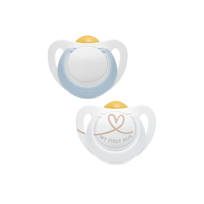 Nuk Pack Chupetes Genius Star Látex Azul Blanco 0-6m