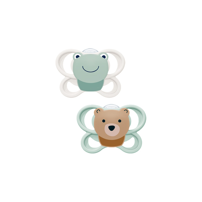 Nuk Pack Chupetes Perfect Match Air Verde y Blanco 0-6m