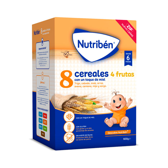 Nutribén 8 Cereales y Miel 4 Frutas 600g