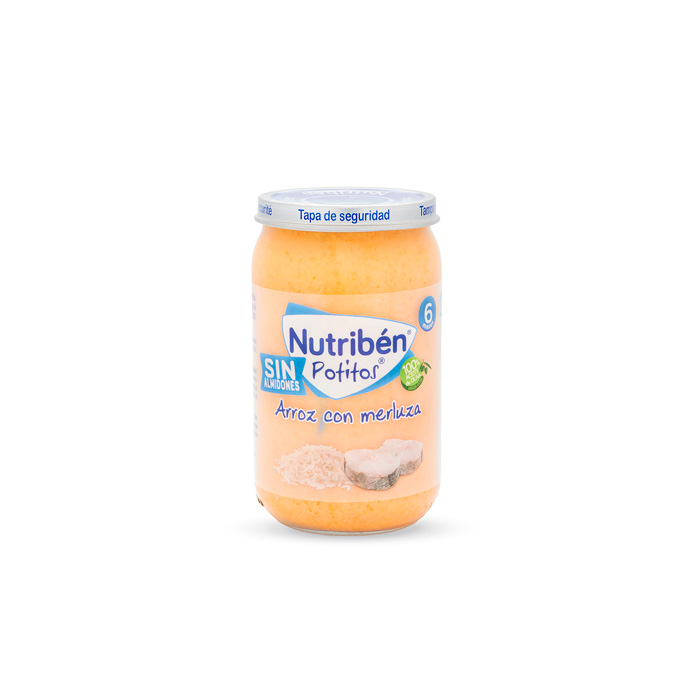 Nutribén Potitos Arroz con Merluza Sin Almidones 235g