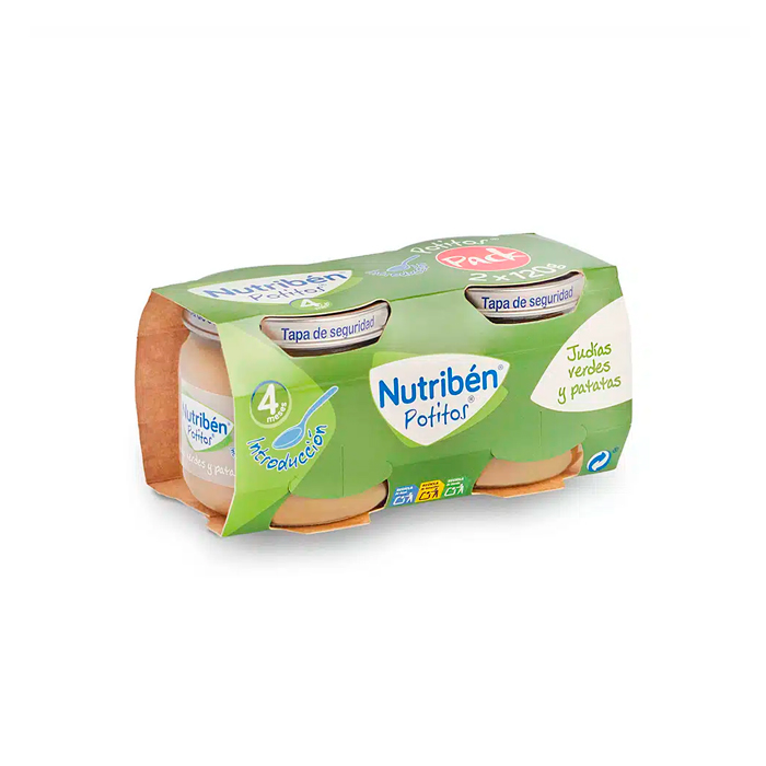 Nutribén Potitos Judías Verdes y Patatas Duplo 120g + 120g