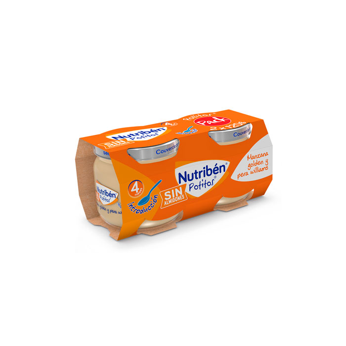 Nutribén Potitos Manzana Golden y Pera Williams Duplo 120g + 120g