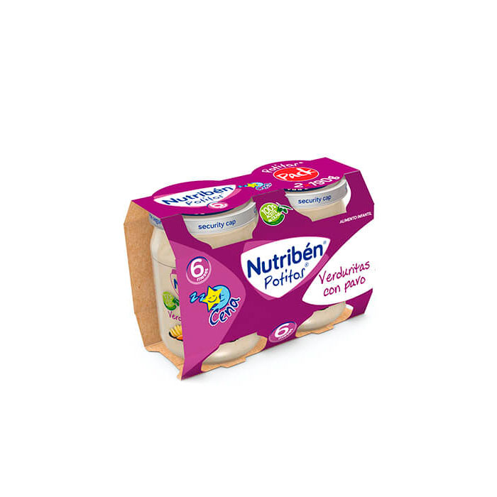 Nutribén Potitos Verduritas con Pavo Duplo 190g+190g