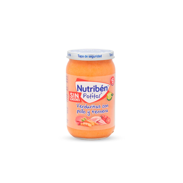 Nutribén Potitos Verduritas con Pollo y Ternera Sin Almidones 235g