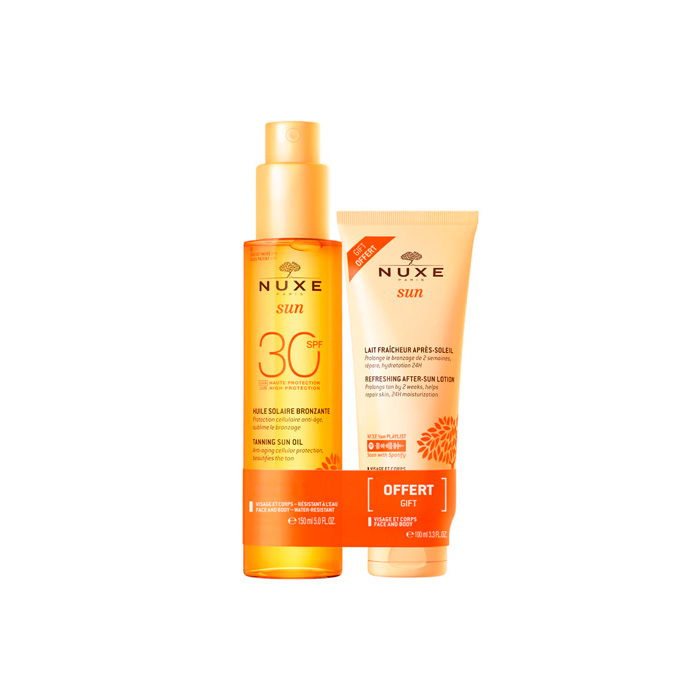 Nuxe Sun Pack Aceite Bronceador Protección Alta Spf30 150ml + Leche Refrescante After-sun 100ml