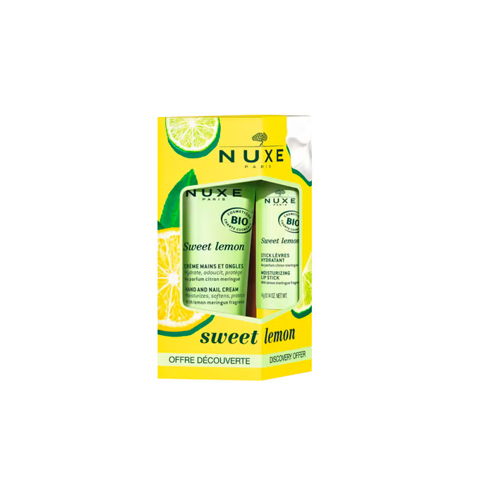 Nuxe Sweet Lemon Crema Manos y Uñas 30ml + Stick Labios Hidratante 4g