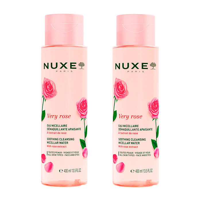 Nuxe Very Rose Agua Micelar Desmaquillante Calmante Duplo 400ml + 400ml