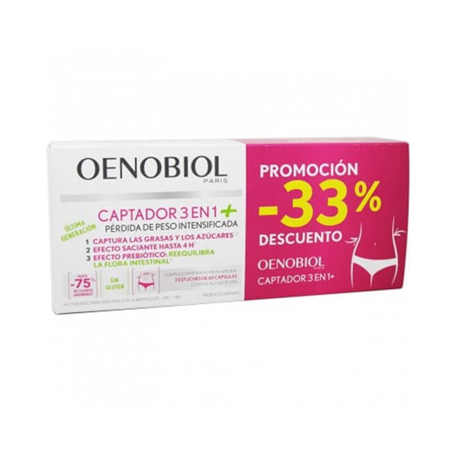 Oenobiol Captador 3 en 1 Plus Duplo 60+60 Cápsulas