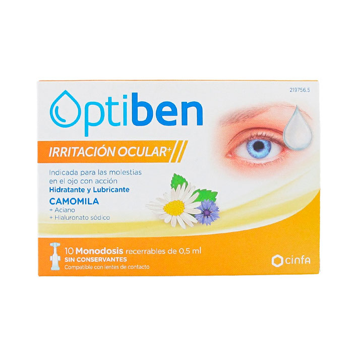 Optiben Irritación Ocular+ 10 Monodosis 0,5ml