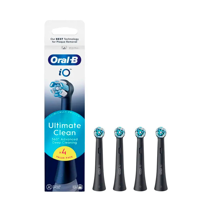 Oral-b Io Ultimate Clean Recambio Cabezal Negro 4 Unidades