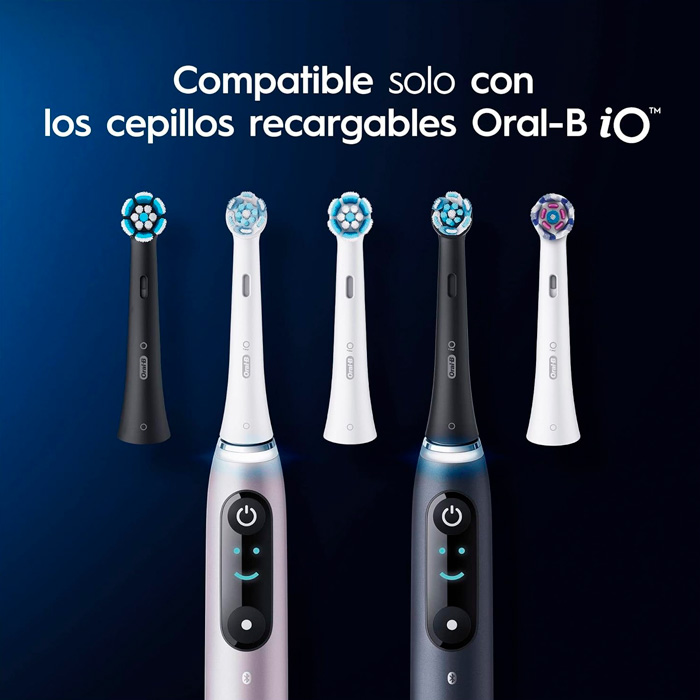  Oral-B iO Ultimate Clean Cabezales de cepillo de repuesto,  color negro, 2 unidades : Salud y Hogar