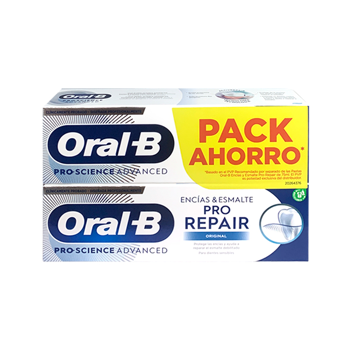 Oral-b Pasta de Dientes Encías y Esmalte Pro-repair Duplo 75ml + 75ml
