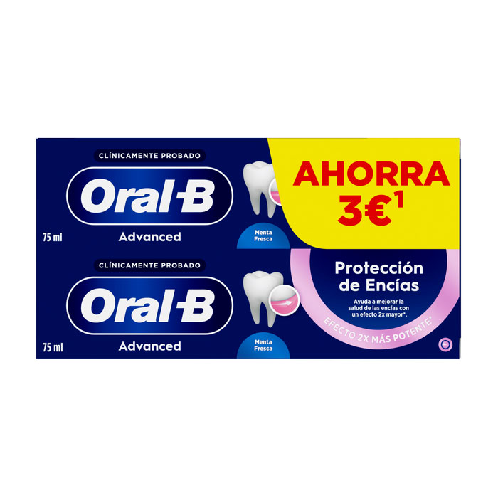 Oral-b Pasta Dentífrica Advanced Protección de Encías Duplo 75ml + 75ml