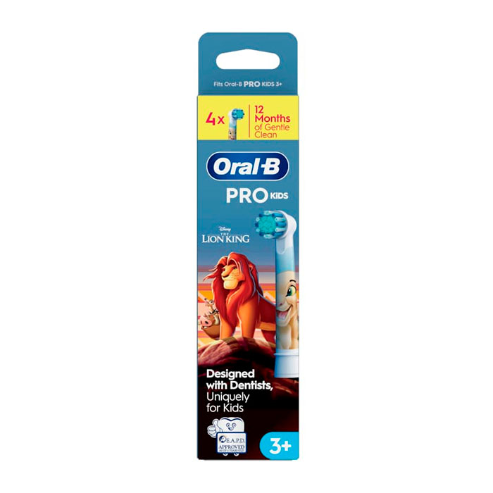 Oral-b Recambio Cepillo Eléctrico Pro Kids Rey León 4 Unidades