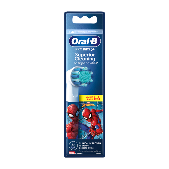 Oral-b Recambio Cepillo Eléctrico de Spiderman 4 Unidades