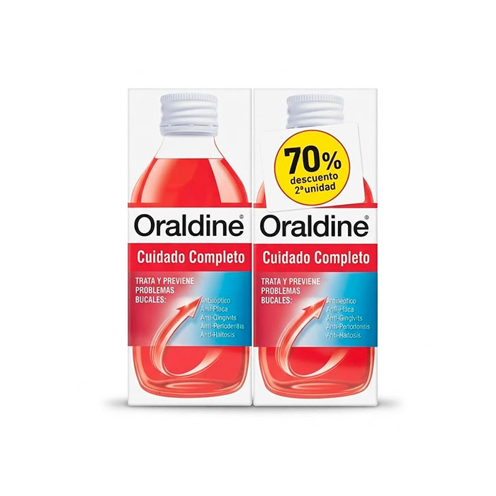 Oraldine Cuidado Completo Colutorio Antiséptico Duplo 400ml + 400ml