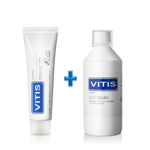 Pack Vitis Blanqueadora Colutorio 500ml + Pasta 100ml