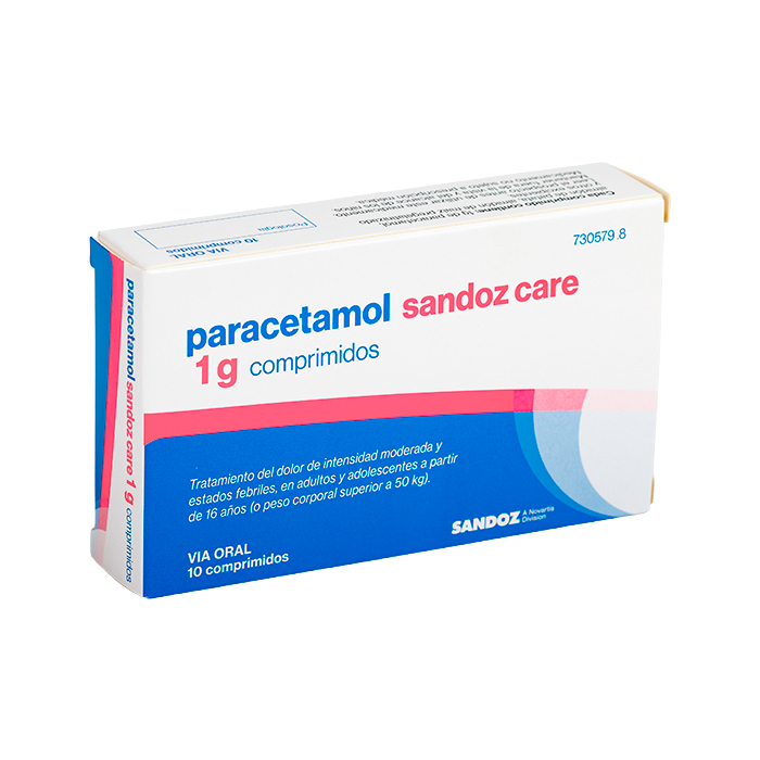 Paracetamol Sandoz Care 1 g 10 Comprimidos