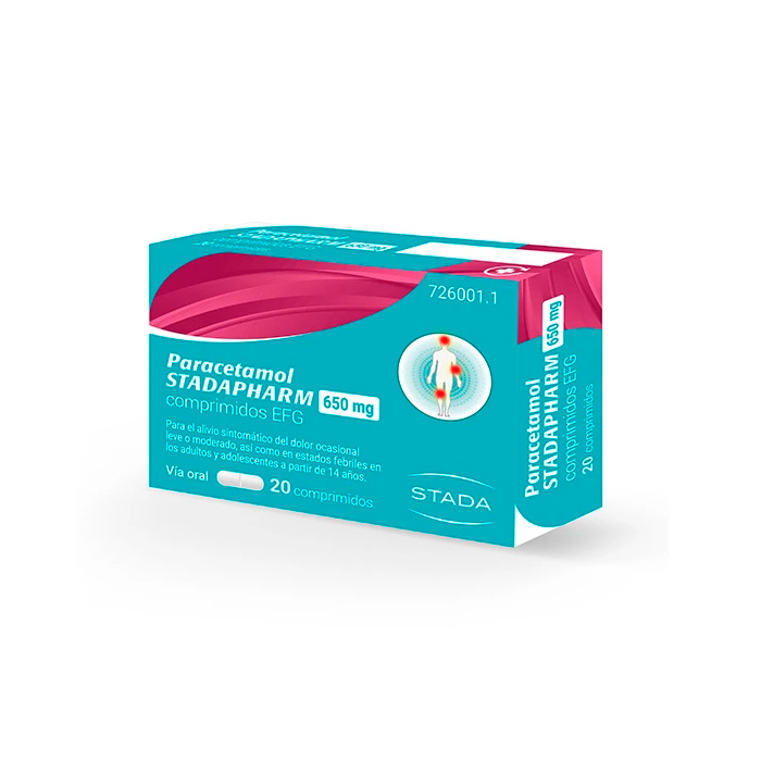 Paracetamol Stadapharm 650 mg 20 Comprimidos