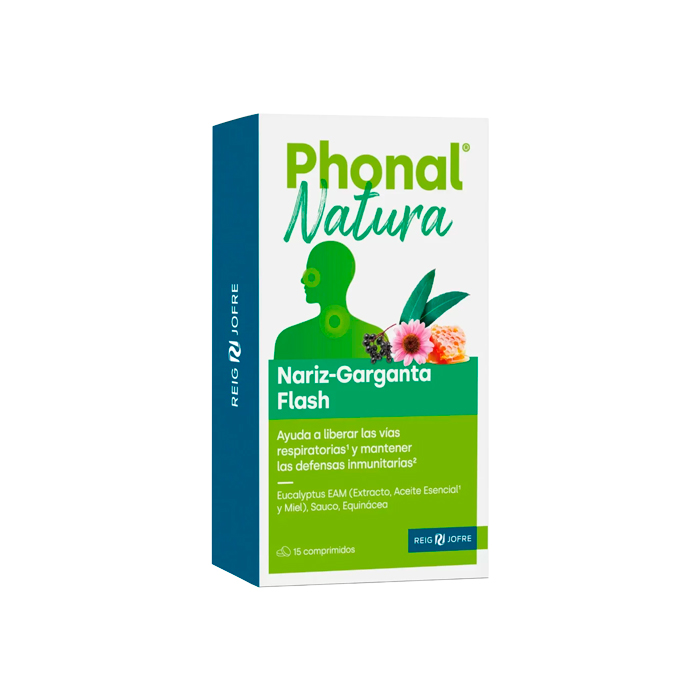 Phonal Natura Nariz-garganta Flash 15 Comprimidos
