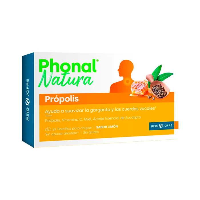 Phonal Natura Própolis 24 Pastillas Para Chupar Sabor Limón