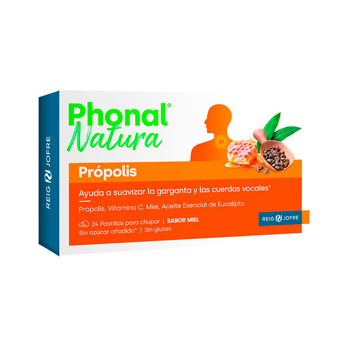 Phonal Natura Própolis 24 Pastillas Para Chupar Sabor Miel