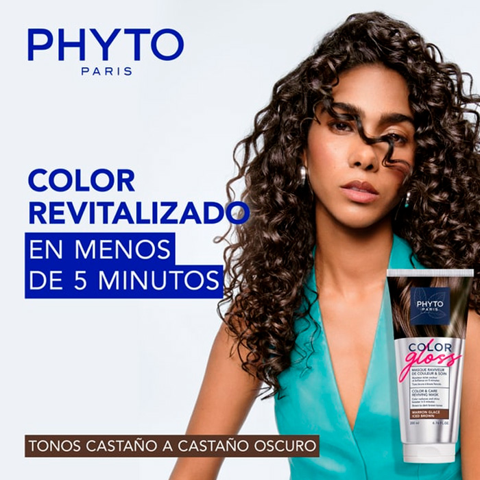 Phyto Color Gloss Mascarilla Reavivadora de Color y Tratamiento Marrón Glacé 200ml