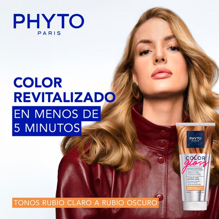 Phyto Color Gloss Mascarilla Reavivadora de Color y Tratamiento Rubio Miel 200ml