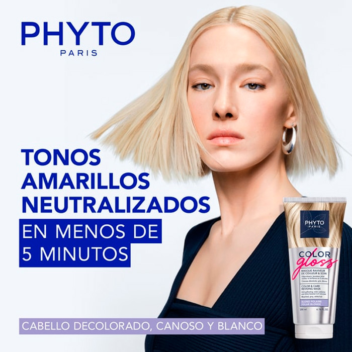Phyto Color Gloss Mascarilla Reavivadora de Color y Tratamiento Rubio Polar 200ml