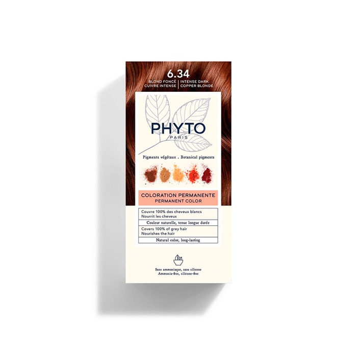 Phytocolor Kit de Coloración 6.34 Rubio Oscuro Cobrizo